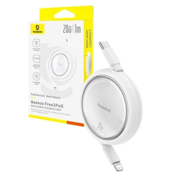 Baseus Free2Pull USB-C-Kabel für iP 20 W 1 m (Weiß)