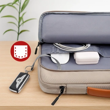 Torba wodoodporna Bange na laptopa do 14" – pojemna i wygodna, odporna i oddychająca, miejska i podróżna do pracy i samolotu, unisex – Beżowa