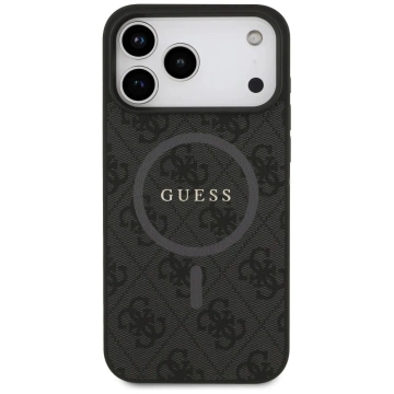 Etui do iPhone 17 Pro Max Guess 4G Ring Classic Logo MagSafe Black