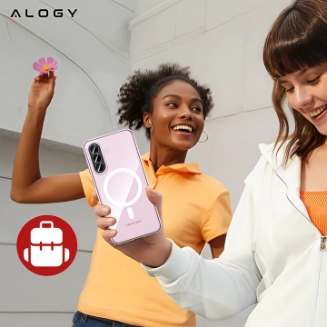 Etui do Samsung Galaxy A56 / A36 5G obudowa ochronna na telefon Alogy HybridMag™️ Case do MagSafe Przezroczyste + Szkło hartowane