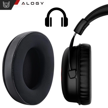 Nauszniki 2x wymienne pady gąbki do słuchawek do HyperX Cloud I / II / Alpha / Pro / S / X / Core / Stinger / Flight Czarne + urządzenie do demontażu
