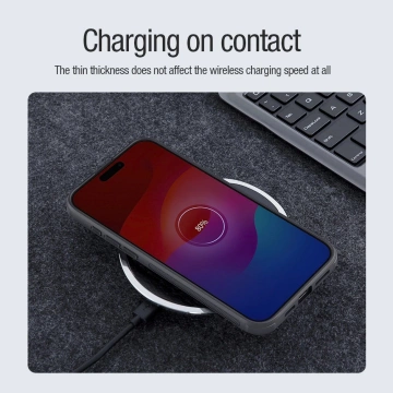 Nillkin Super Frosted Shield Pro Magnetische Hülle für iPhone 15 Pro – Schwarz