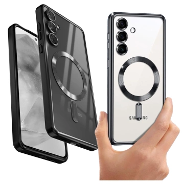 Samsung Galaxy S25 Plus Alogy LuxeShield™️ Glamour Luxus-Ringhülle mit Kameraabdeckung, Schwarz