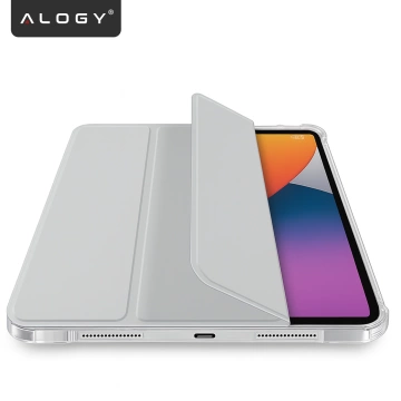 Etui do Apple iPad 11gen. 11" 2025 / 10gen. 10.9" 2022 Ochronne Hybrydowe z Miejscem na Rysik, Składana Okładka, Funkcja Podstawki, Alogy HybridBook™ Case  – Szare