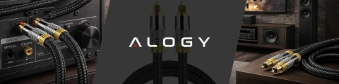 Kabel optyczny cyfrowy Audio 1m – krystaliczny dźwięk bez szumów i zakłóceń, pozłacane końcówki, nylonowy oplot 6.0 mm do TV i PC – Alogy OptiSound™ Czarny
