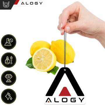 3x Zawieszka zapachowa samochodowa zapach do samochodu auta Alogy odświeżacz powietrza samochodowy Lemon [3szt.]