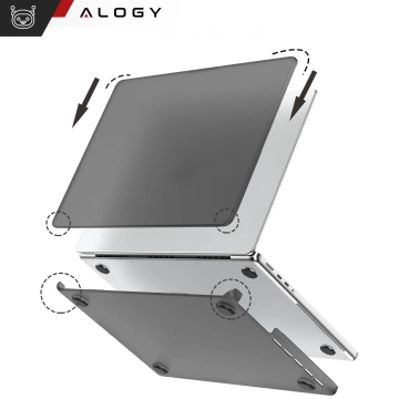 Schutzhülle für Apple MacBook Pro 16 - M1/M2/M3/M4 2021-2024 2025 Alogy AirGuard™ Flexible Hülle Mattschwarz
