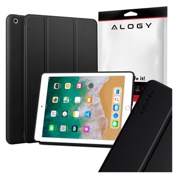 Etui do Apple iPad 9.7 2017 / 2018 Alogy SmartShell™ Smart Case z Funkcją Podstawki, Miękka Obudowa z TPU, Magnetyczne Zamknięcie Czarne