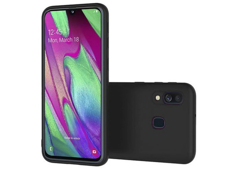 Alogy Slim Case Silikonhülle für Samsung Galaxy A40 schwarz