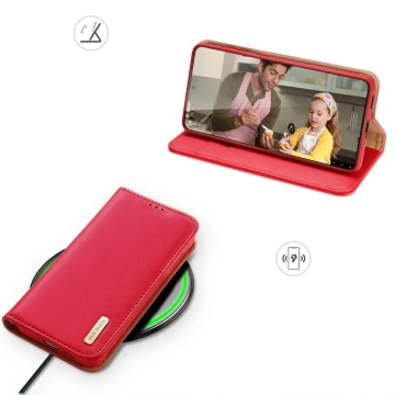 Dux Ducis Hivo Schutzhülle für Samsung Galaxy S23 Plus Flip Cover Wallet Stand RFID Blocker rot