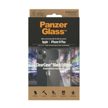 Etui PanzerGlass ClearCase für iPhone 14 Plus 6,7" Antibacterial czarny/black 0407