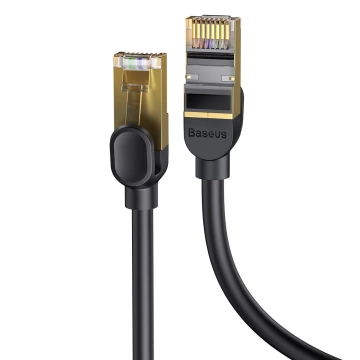 Przewód Baseus Speed Seven szybki kabel sieciowy RJ45 10Gbps 1m czarny (WKJS010101)