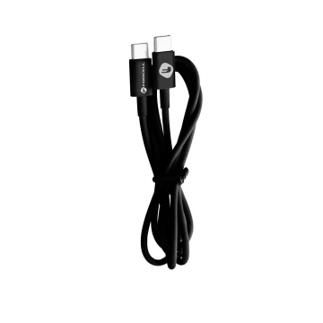 USB-C-auf-USB-C-Kabel Forcell PD 48 W QC 2.0 1 m TPE-Synchronisationsschlauch Schwarz