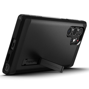 Spigen Tough Armor Hülle für Samsung Galaxy S22 Ultra Black