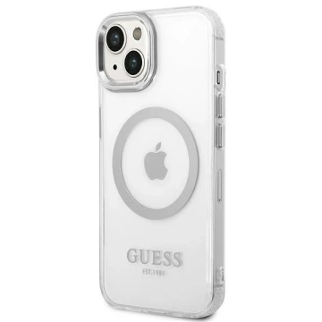 Etui Guess GUHMP14MHTRMS für Apple iPhone 14 Plus 6,7" srebrny/silver Hard Case Metal Outline Magsafe
