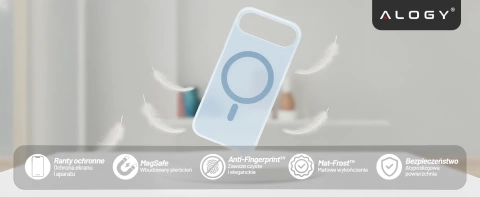 Etui do Apple iPhone 17 Air – matowa obudowa do MagSafe z ochroną obiektywu, smukłe i odporne na zarysowania, idealne dopasowanie – Alogy Skinny MatteCase™ Sky Blue