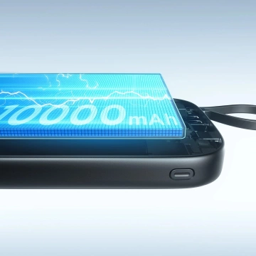Powerbank Joyroom JR-PBF18 10000 mAh 22.5 W z kablem Lightning & USB-C – czarny