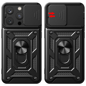 Etui Alogy Camshield Stand Ring z osłonką na aparat do Apple iPhone 14 Pro + Szkło