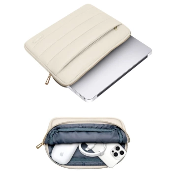 Etui Tech-Protect Puffy 13-14" Sand + Mini Pokrowiec