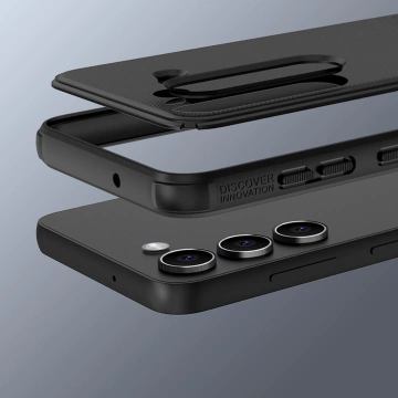 Etui Nillkin Super Frosted Shield Pro etui do Samsung Galaxy S23+ pancerny pokrowiec + podstawka na telefon niebieskie