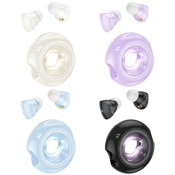 Hoco EW71 Kabellose Bluetooth TWS-Kopfhörer - Lila mit LED