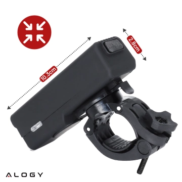 Alogy P12 Fahrradlicht schwarz Fahrradlicht vorne LED-Frontlicht Fahrradbeleuchtung wasserdicht IPX5