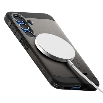 Hülle für Samsung Galaxy S25 Gunmetal Spigen Tough Armor Mag MagSafe