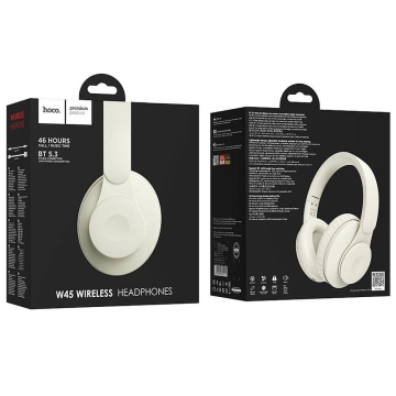 Hoco W45 nauszne Bluetooth 5.3 – 46 h, AUX, karta TF, składane, mikrofon