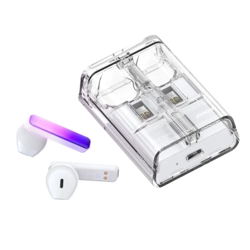Słuchawki TWS Joyroom JR-TC1 IceLens Series Bluetooth 5.3 LED – Białe