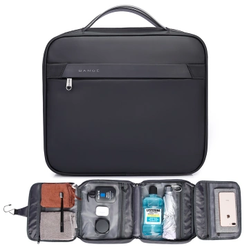 Bange wasserdichter Rucksack für 15,6-Zoll-Laptop, Stadtreisender, 45 x 30 x 16 cm, für Arbeit, Flugzeug, Herren, Damen, mit USB-Anschluss Schwarz