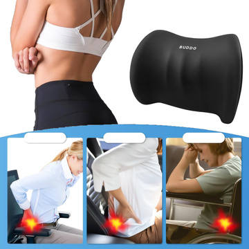 Alogy Autokissen, Rückenstütze, Lendenwirbelstütze, Memory-Schaum, Schwarz