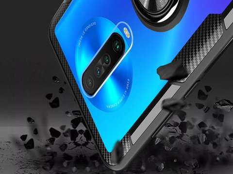 Etui Alogy Ring Holder Clear Armor do Xiaomi Redmi K30/ Poco X2 czarne