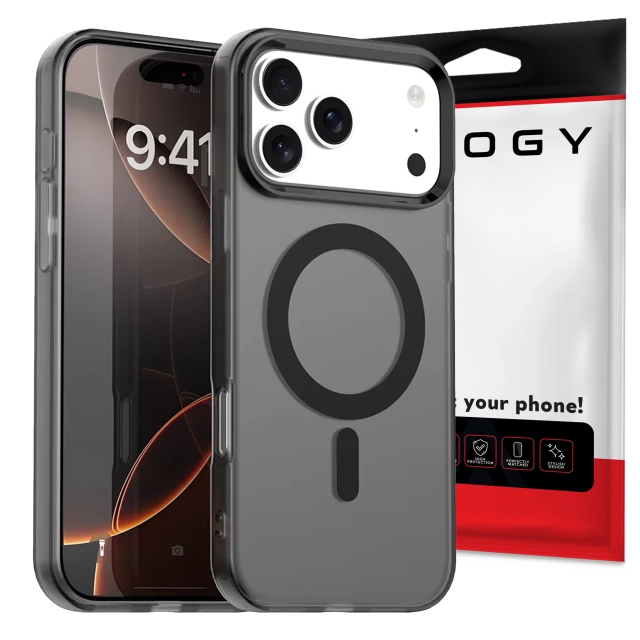 Apple iPhone 17 Pro Hülle – Matte MagSafe-Abdeckung mit Linsenschutz, schlank und kratzfest, perfekte Passform – Alogy Skinny MatteCase™ Schwarz