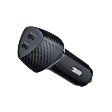 Ładowarka samochodowa FORCELL F-ENERGY Carbon CC50-2C 2 x Typ C PD 3A 40W