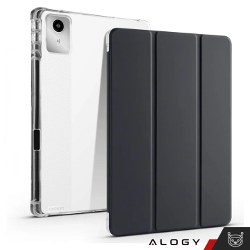 Etui do Lenovo Tab K11 / K11E 11” M11 10.95" TB330FU/TB330XU/TB331FC Smart Case Pencil z klapką obudowa Alogy Czarno-przezroczyste