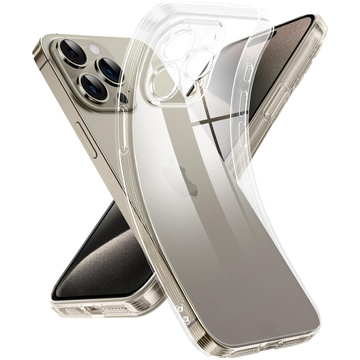 Etui do iPhone 15 Pro obudowa Case silikonowe przezroczyste ochrona aparatu osłona obiektywów Alogy Slim