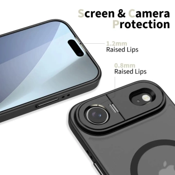 Etui Tech-Protect MagStand MagSafe do iPhone 17 Air, czarny mat