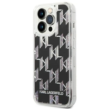 Etui Karl Lagerfeld KLHCP14XLMNMK für iPhone 14 Pro Max 6,7" Hardcase Liquid Glitter Monogram Czarny/Schwarz