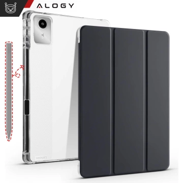 Etui do Lenovo Tab K11 / K11E 11” M11 10.95" TB330FU/TB330XU/TB331FC Smart Case Pencil z klapką obudowa Alogy Czarno-przezroczyste