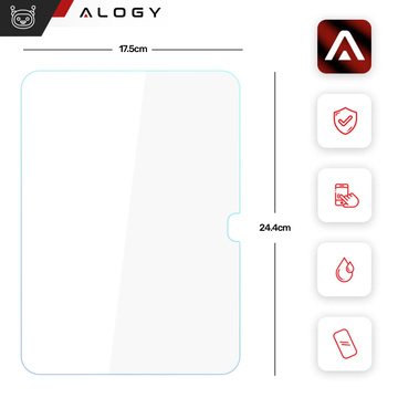 Szkło hartowane do Apple iPad 10.9 2022 / iPad 11 2025 Alogy Screen Protector Pro+ 9H na ekran z otworem
