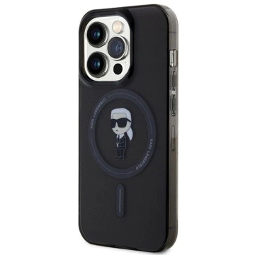 Etui Karl Lagerfeld IML Ikonik MagSafe do iPhone 15 Pro Max - czarne
