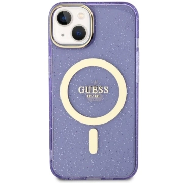 Etui Guess GUHMP14MHCMCGU für iPhone 14 Plus 6,7" Hardcase Glitter Gold MagSafe