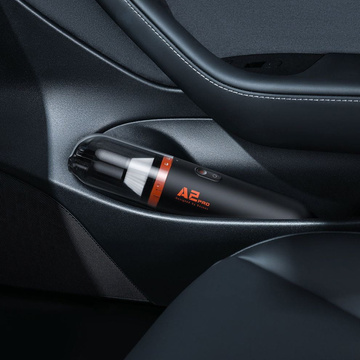Bezprzewodowy odkurzacz samochodowy bezworkowy 80W Baseus A2 Pro 6000Pa HEPA USB-C czarny