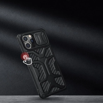 Nillkin Adventruer Case etui do iPhone 13 Pro Max pancerny pokrowiec z osłoną na aparat czerwony
