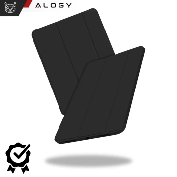 Etui ochronne z rysikiem do Apple iPad Pro 13" 2024 Alogy Book Cover Case obudowa na tablet Czarne + Szkło