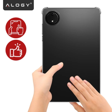 Etui do Redmi Pad SE 8.7" Przezroczyste, Ochronne, Hybrydowe, Wzmocnione Narożniki, Smukłe i Lekkie, Alogy FlexiShield™ + SZKŁO HARTOWANE