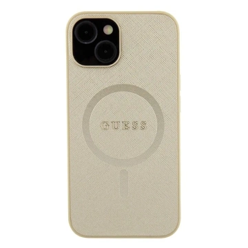 Etui Guess GUHMP15MPSAHMCB do iPhone 15 Plus 6.7"hardcase Saffiano MagSafe złoty/gold 