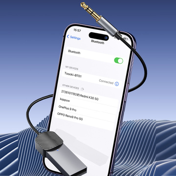 Audio-Sender-Adapter, Audio-Empfänger, UltraBoost, Bluetooth, Aux, USB, Grau