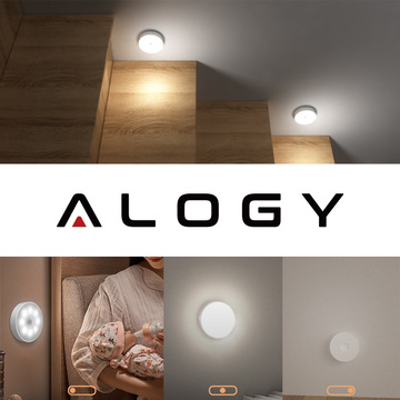 4x Lampka lampa LED czujnik ruchu zmierzchu nocna Alogy Sensor Light Bezprzewodowa oświetlenie meblowe Światło białe 6000k