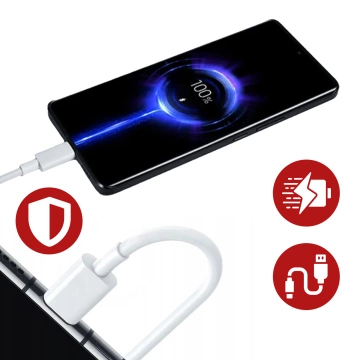 Ładowarka sieciowa Xiaomi oryginalna USB-A Szybkie Ładowanie QC3.0 3A 67W + Kabel USB do USB-C 120W 1M